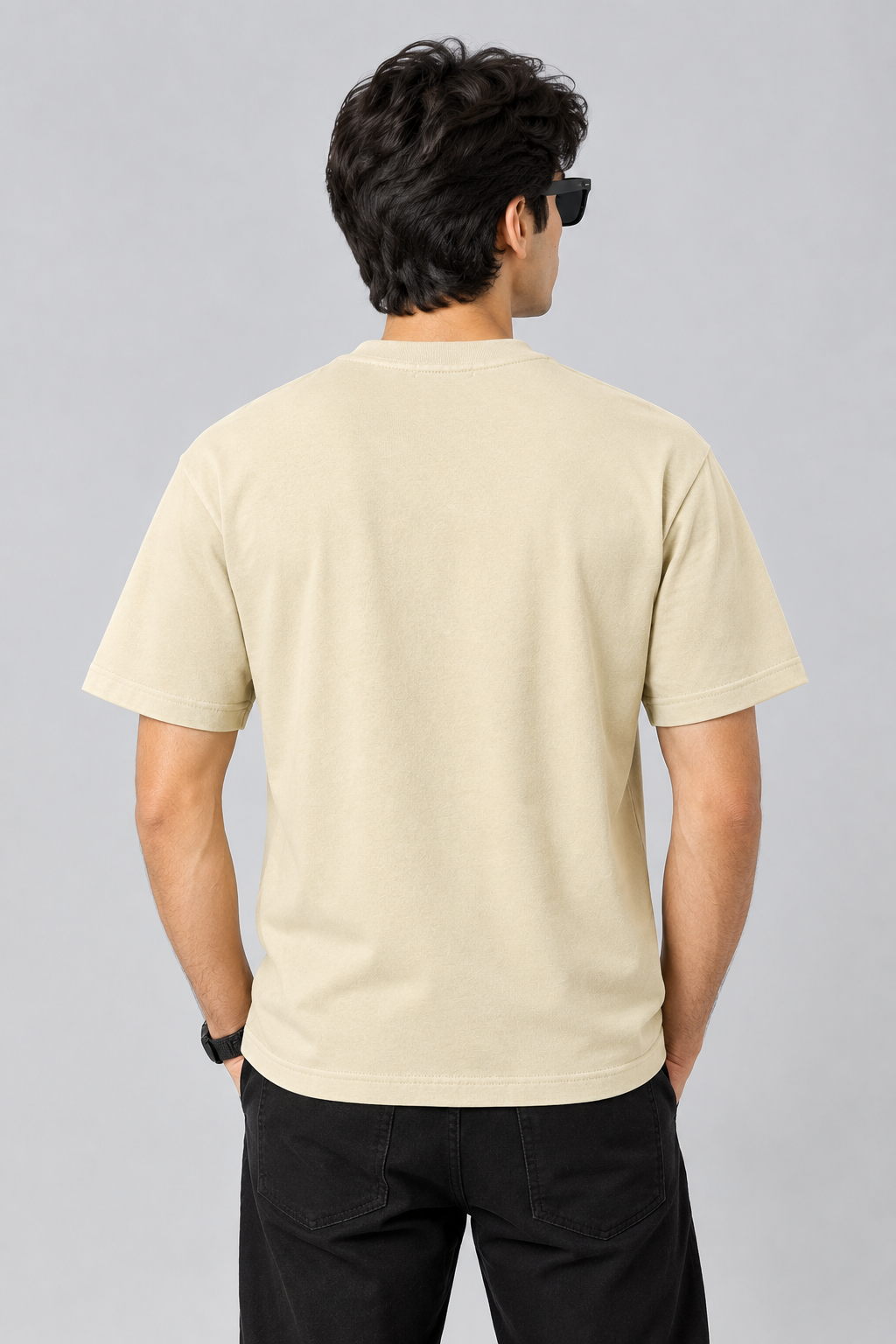 Oversized Tee: Beige