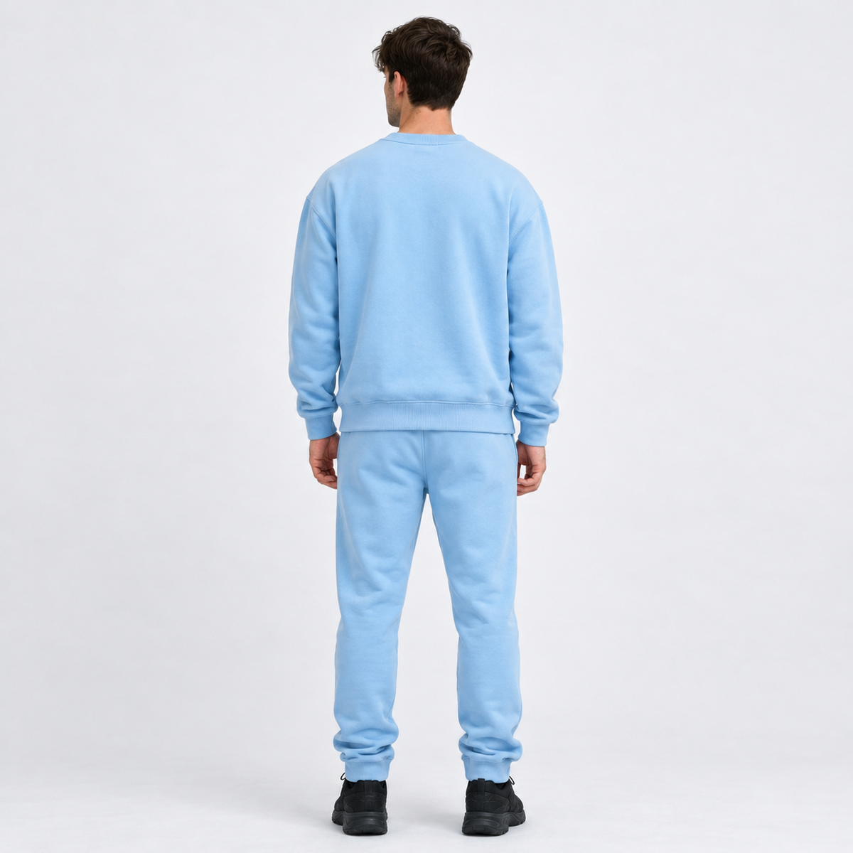 Essential V-Crew Co-ord Set: Sky Blue