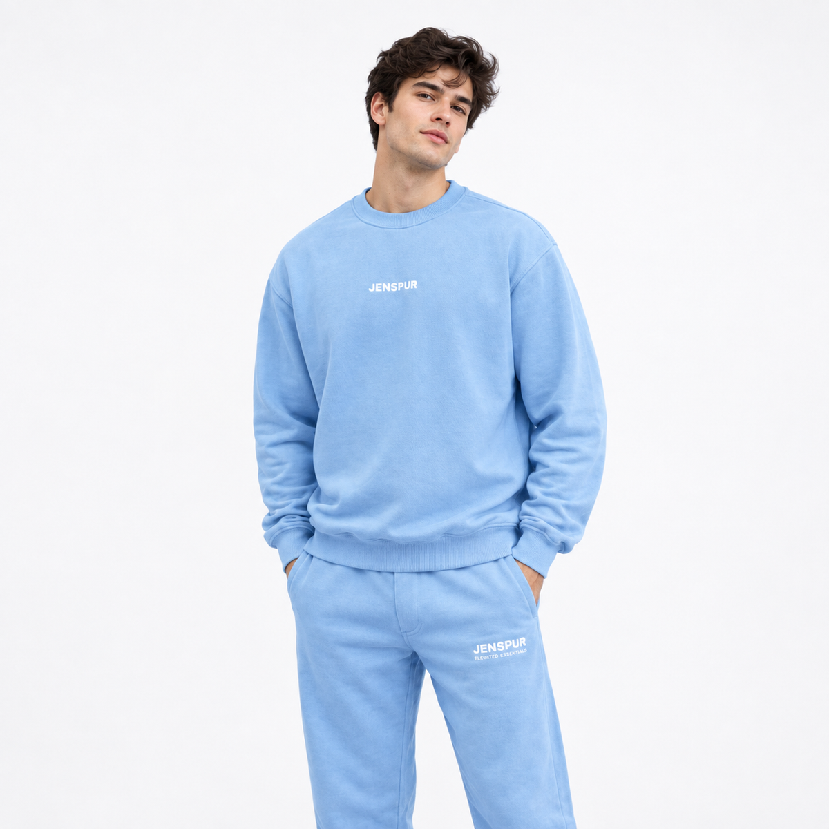 Essential Printed Co-ord Set: Sky Blue