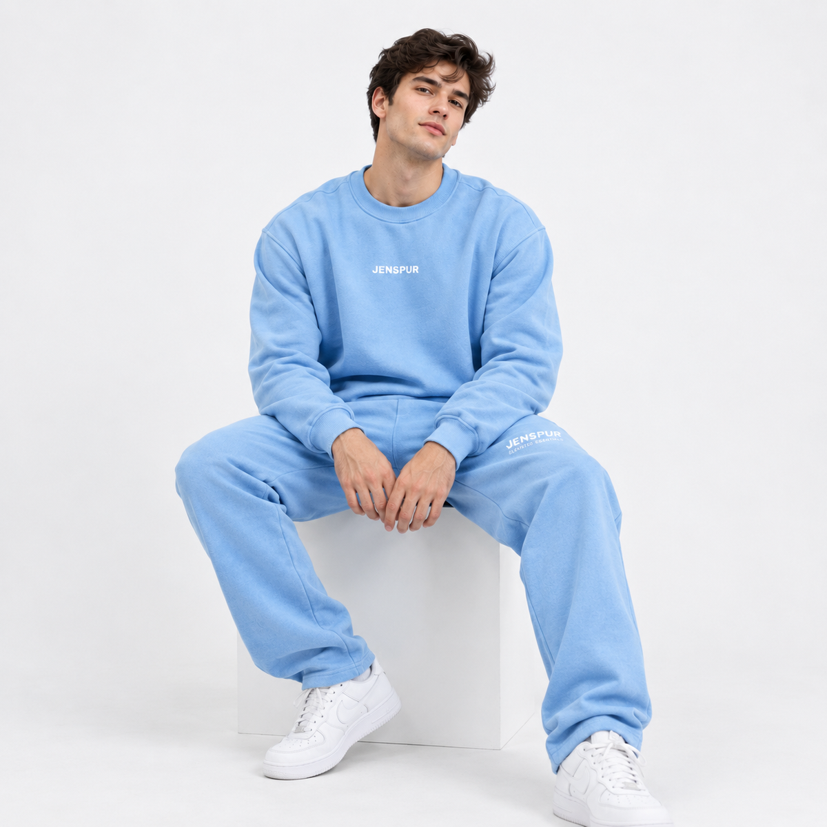 Essential Printed Co-ord Set: Sky Blue