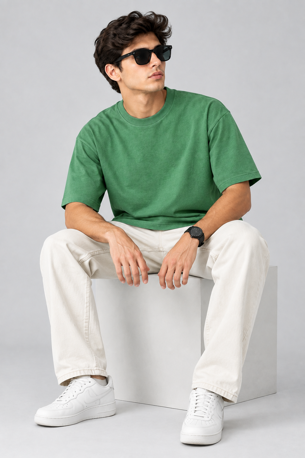 Oversized Tee: Forest Green