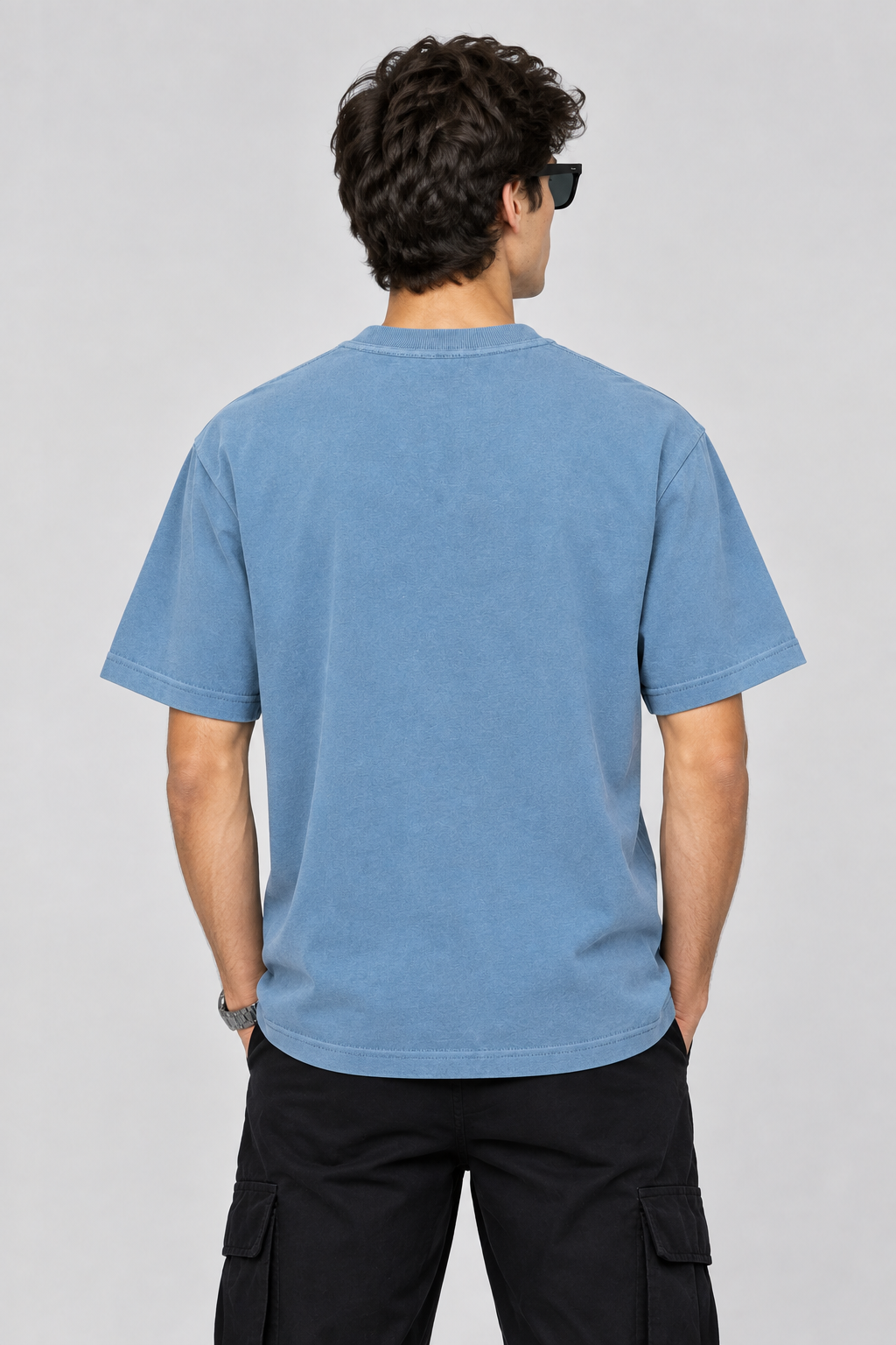Oversized Tee: Steel Blue