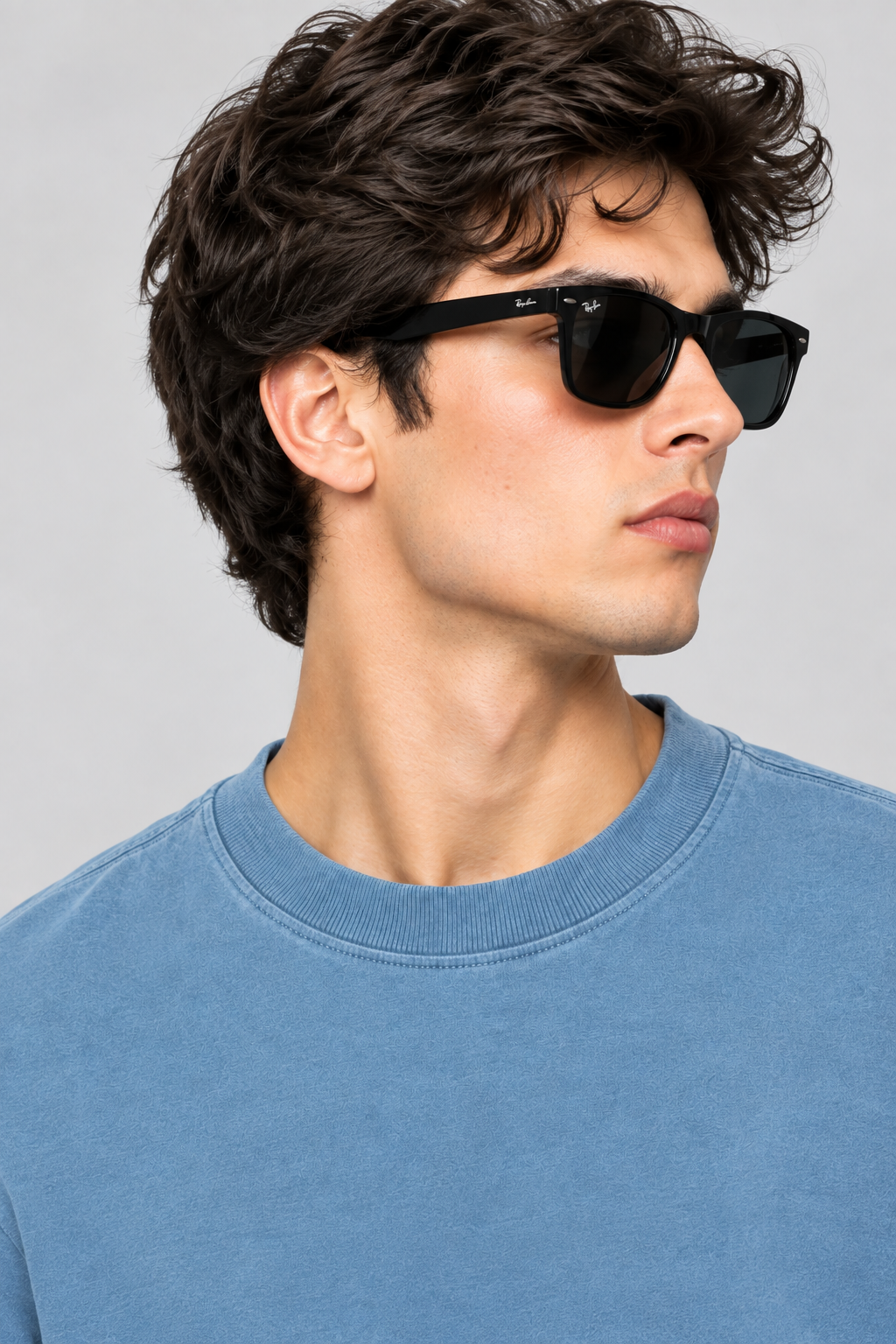 Oversized Tee: Steel Blue