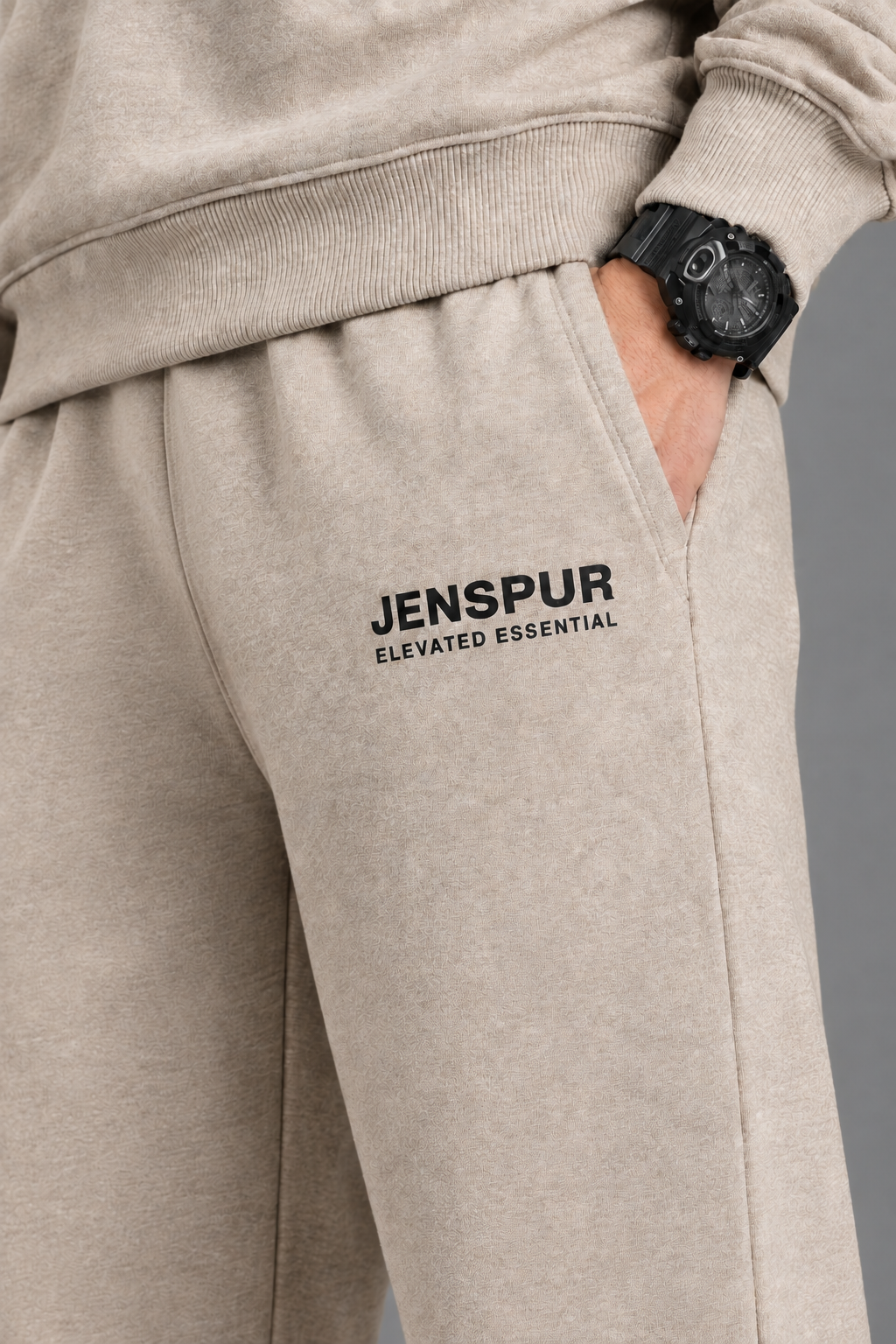 Beige Jogger Trousers