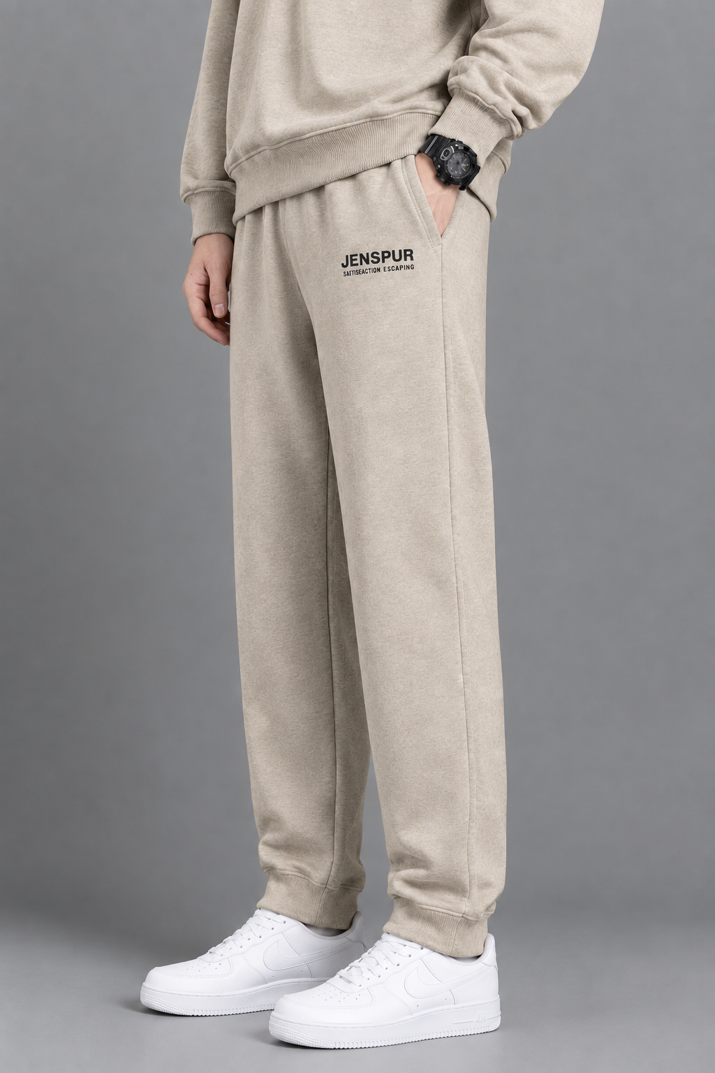 Beige Jogger Trousers