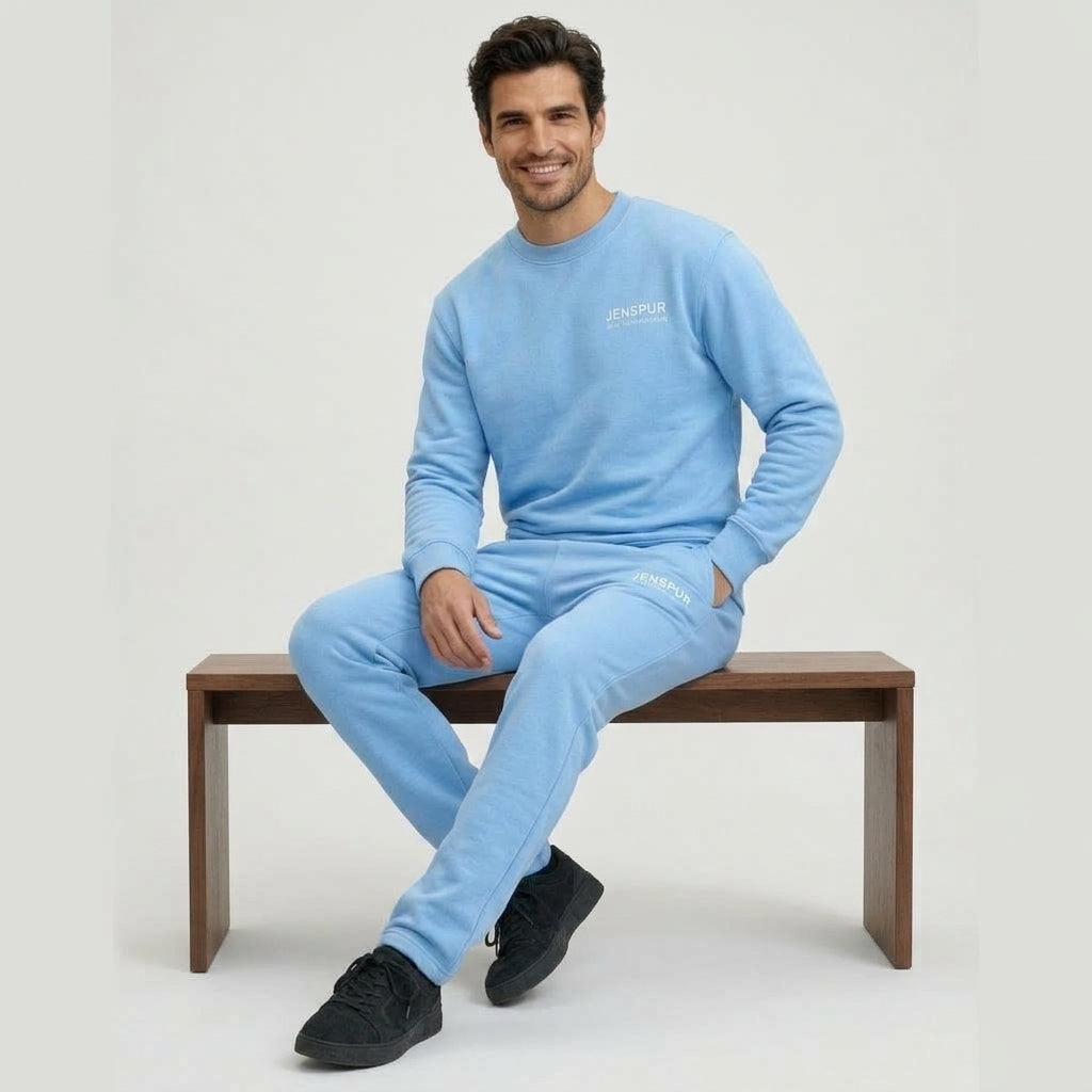 Essential Embroided Co-ord Set: Sky Blue