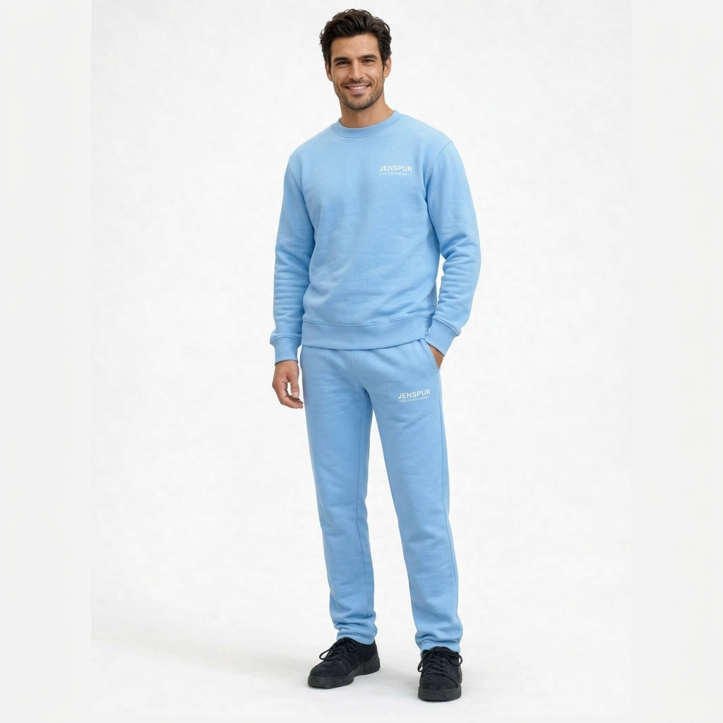 Essential Embroided Co-ord Set: Sky Blue