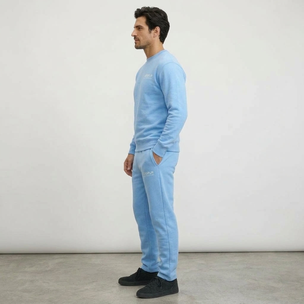 Essential Embroided Co-ord Set: Sky Blue