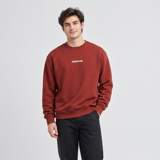 Classic Printed Sweatshirt: Burgundy