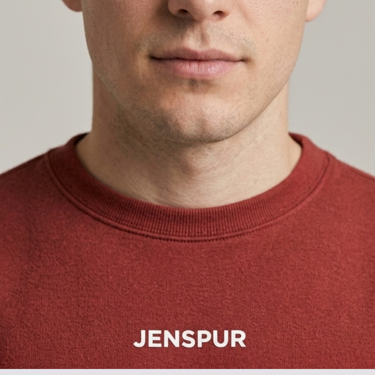 Classic Printed Sweatshirt: Burgundy