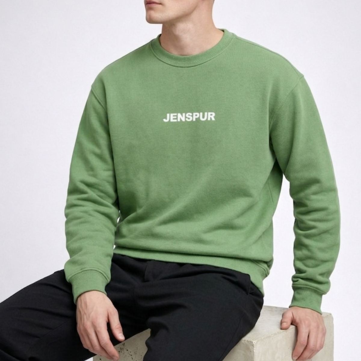 Classic Printed Sweatshirt: Kale Green