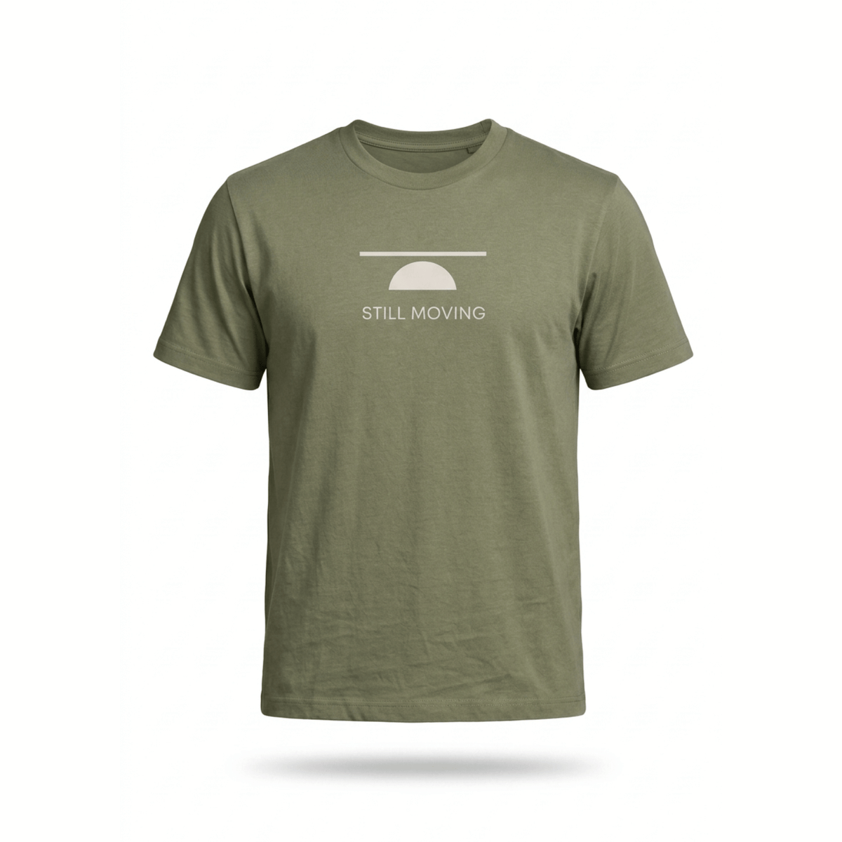Still Moving Graphic T-Shirt: Olive Green