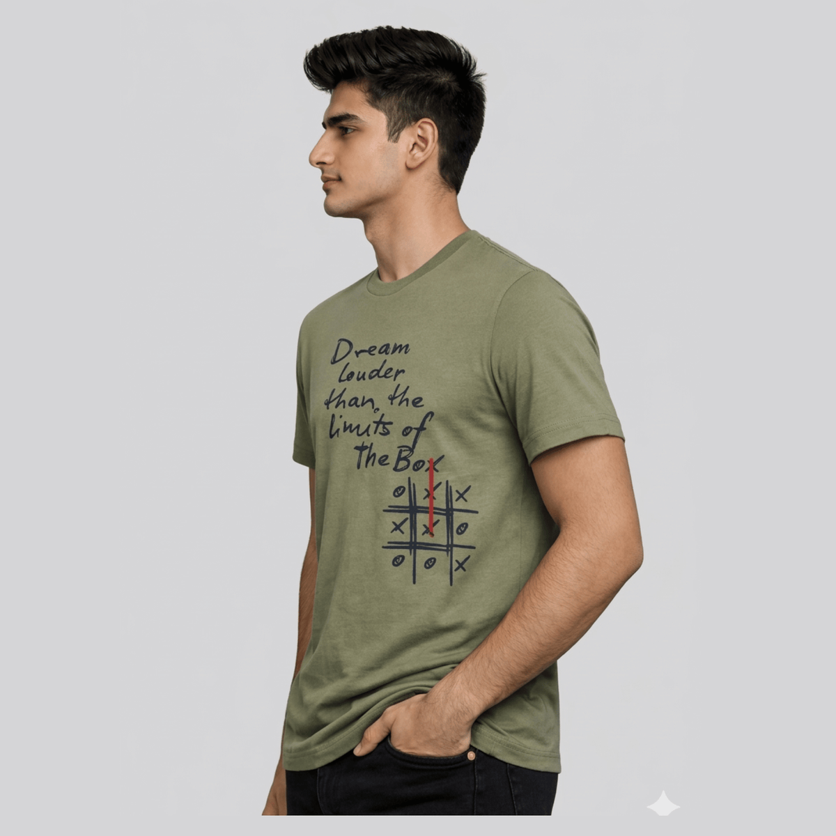 Dream Graphic T-Shirt: Olive Green