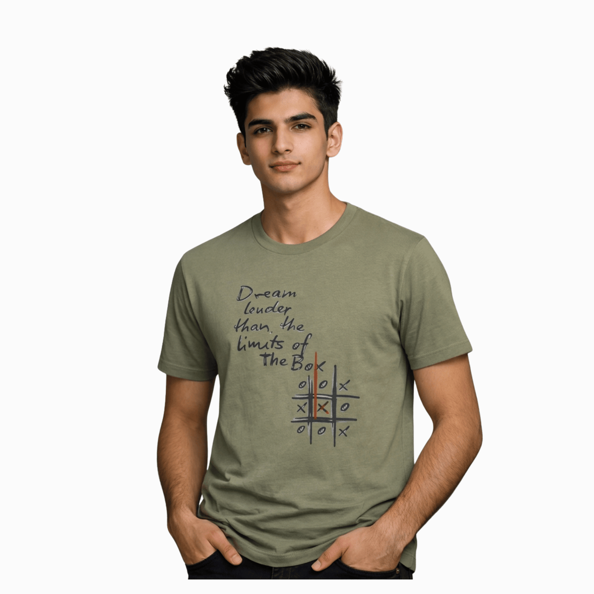 Dream Graphic T-Shirt: Olive Green