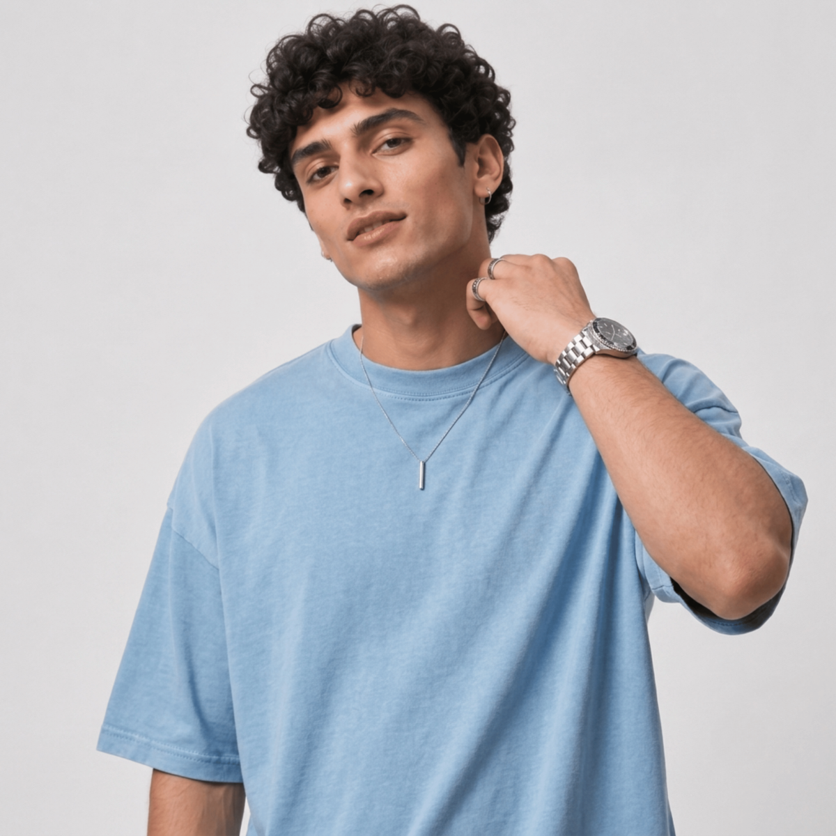 Oversized Tee: Dusk Blue
