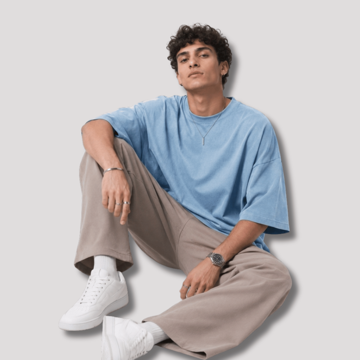 Oversized Tee: Dusk Blue