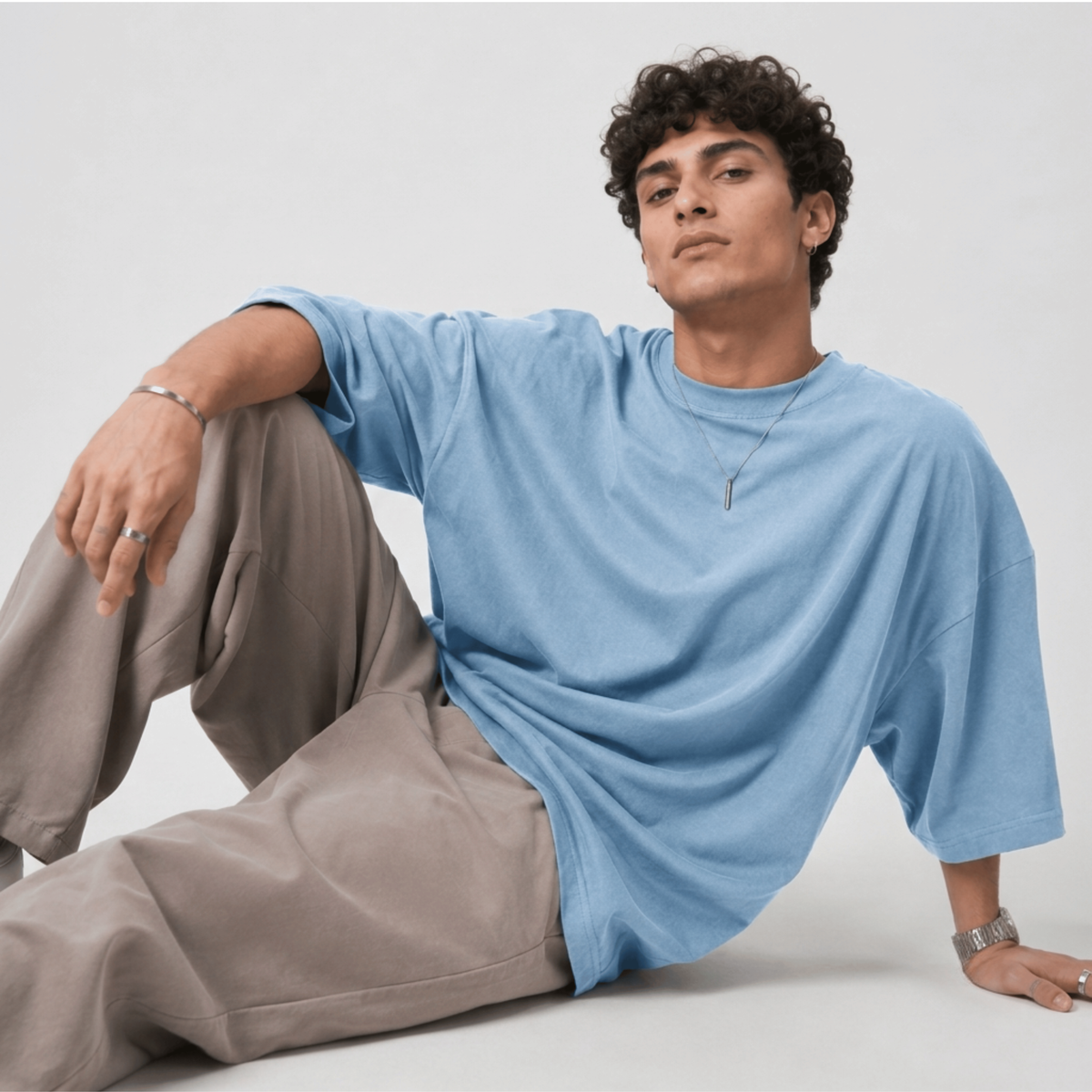 Oversized Tee: Dusk Blue