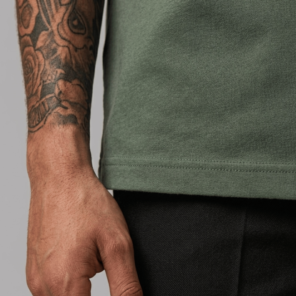 Oversized Tee: Olive Green