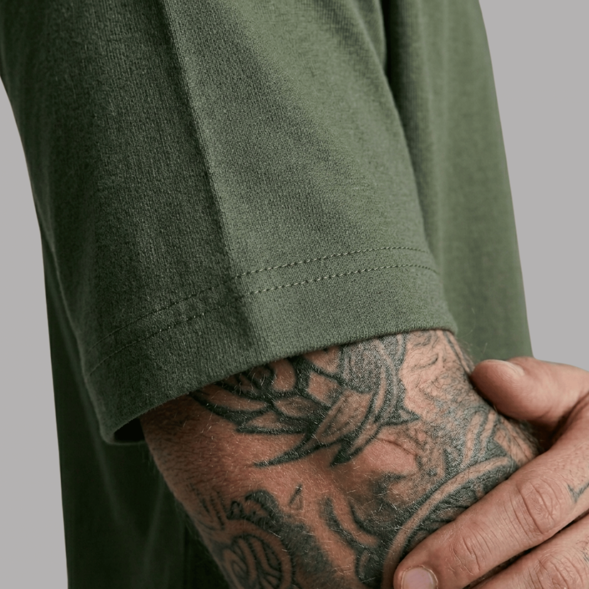 Oversized Tee: Olive Green
