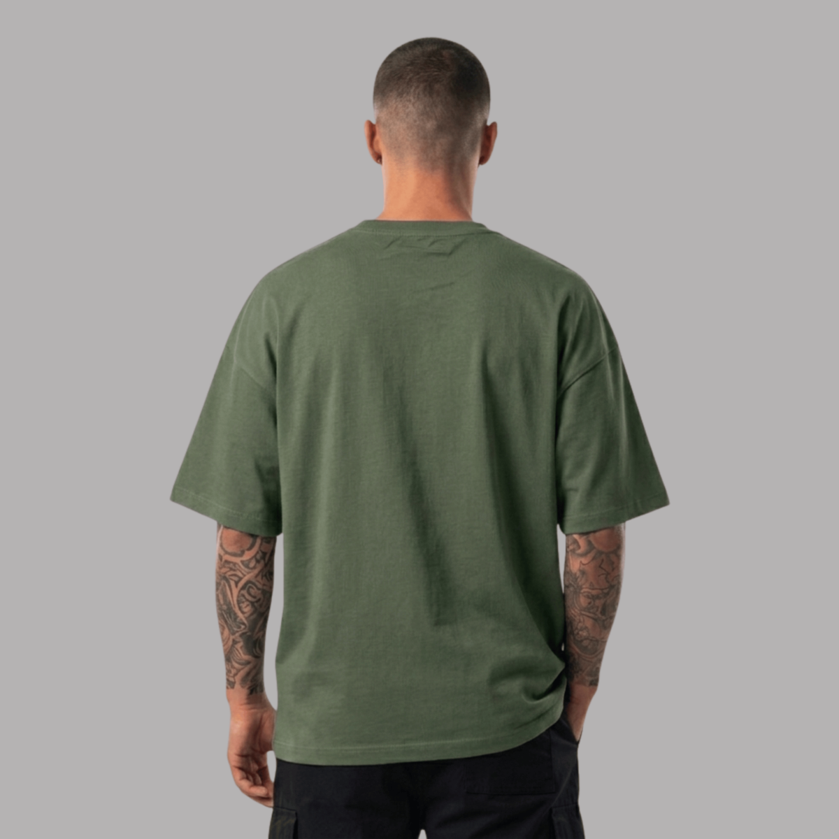 Oversized Tee: Olive Green