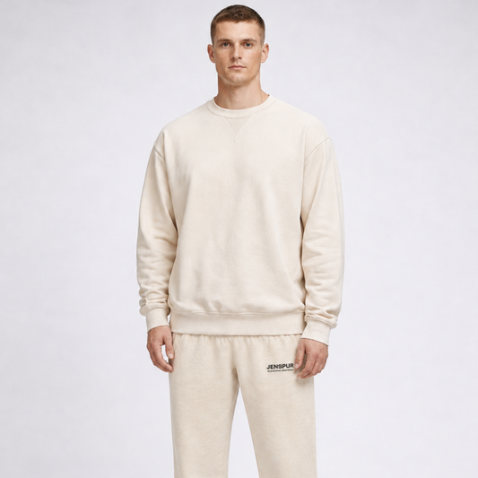 Essential V-Crew Co-ord Set: Beige