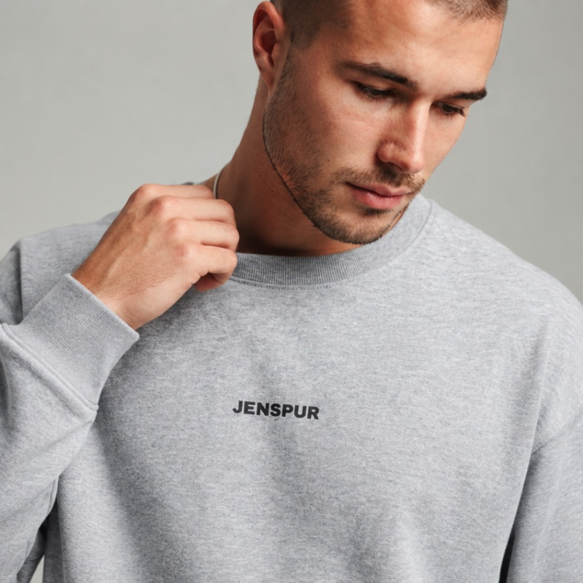 Classic Printed Sweatshirt: Heather Grey