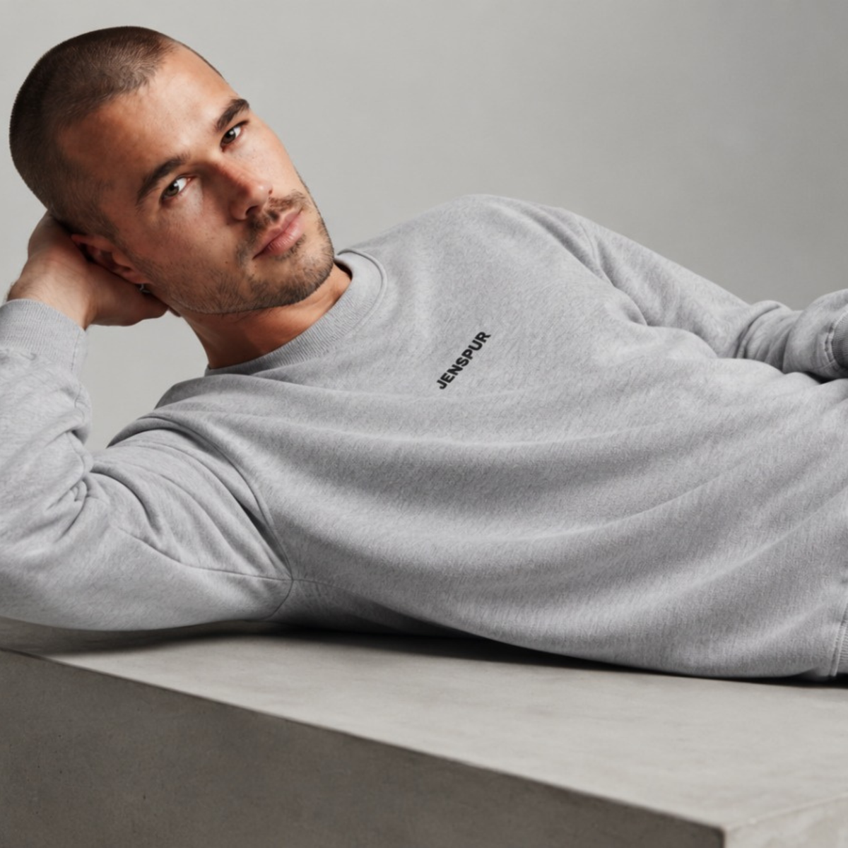 Classic Printed Sweatshirt: Heather Grey