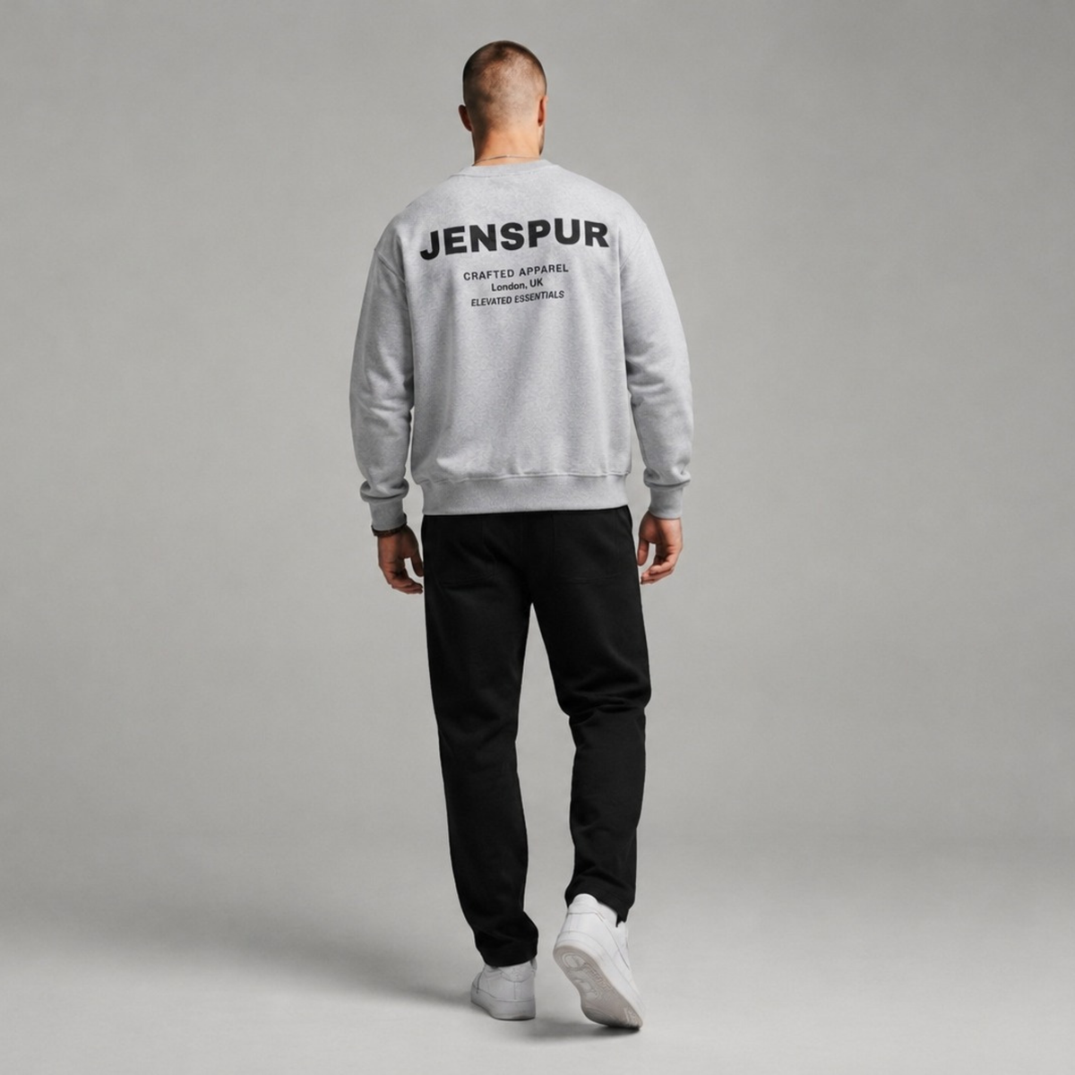 Classic Printed Sweatshirt: Heather Grey