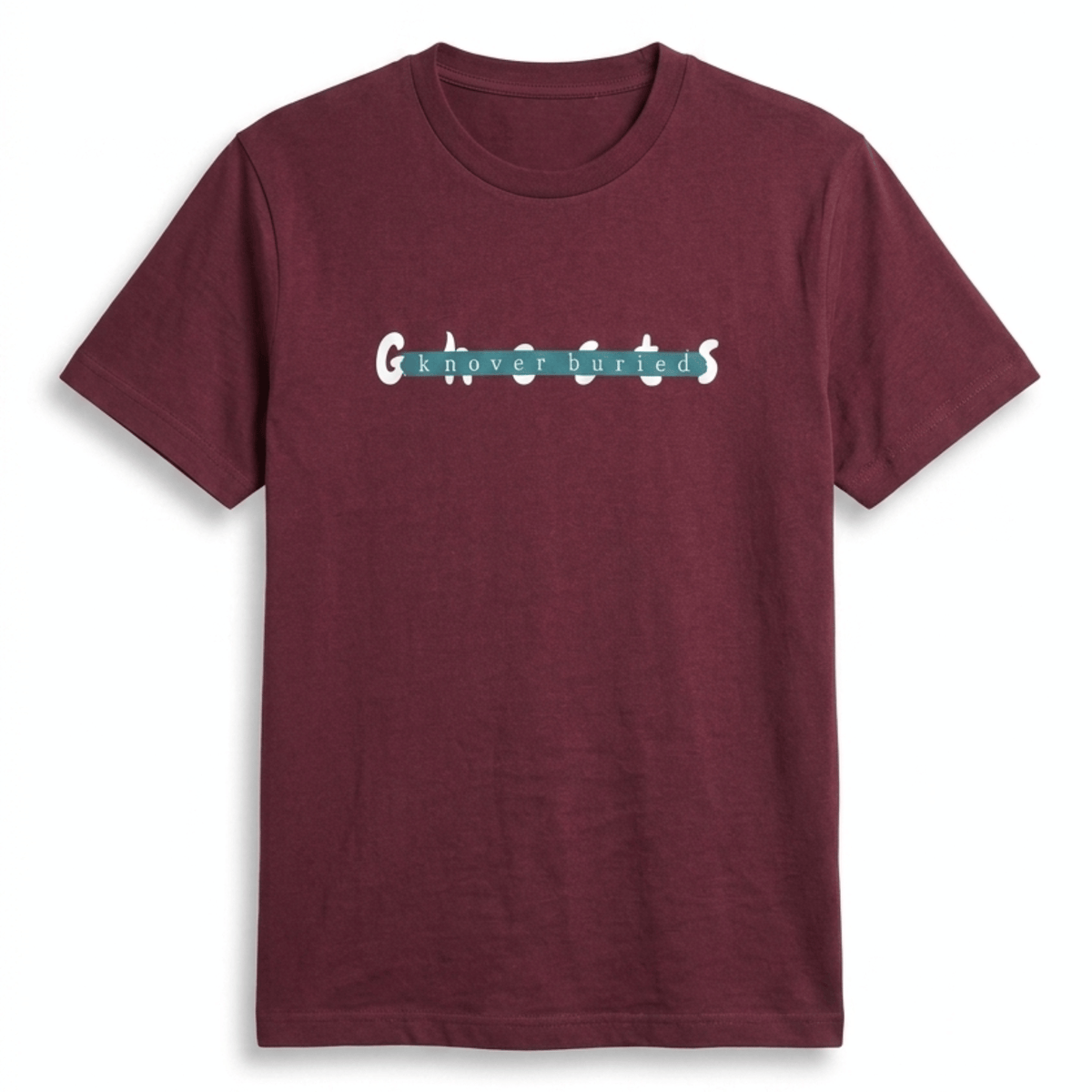 Ghost Graphic T-Shirt: Burgundy