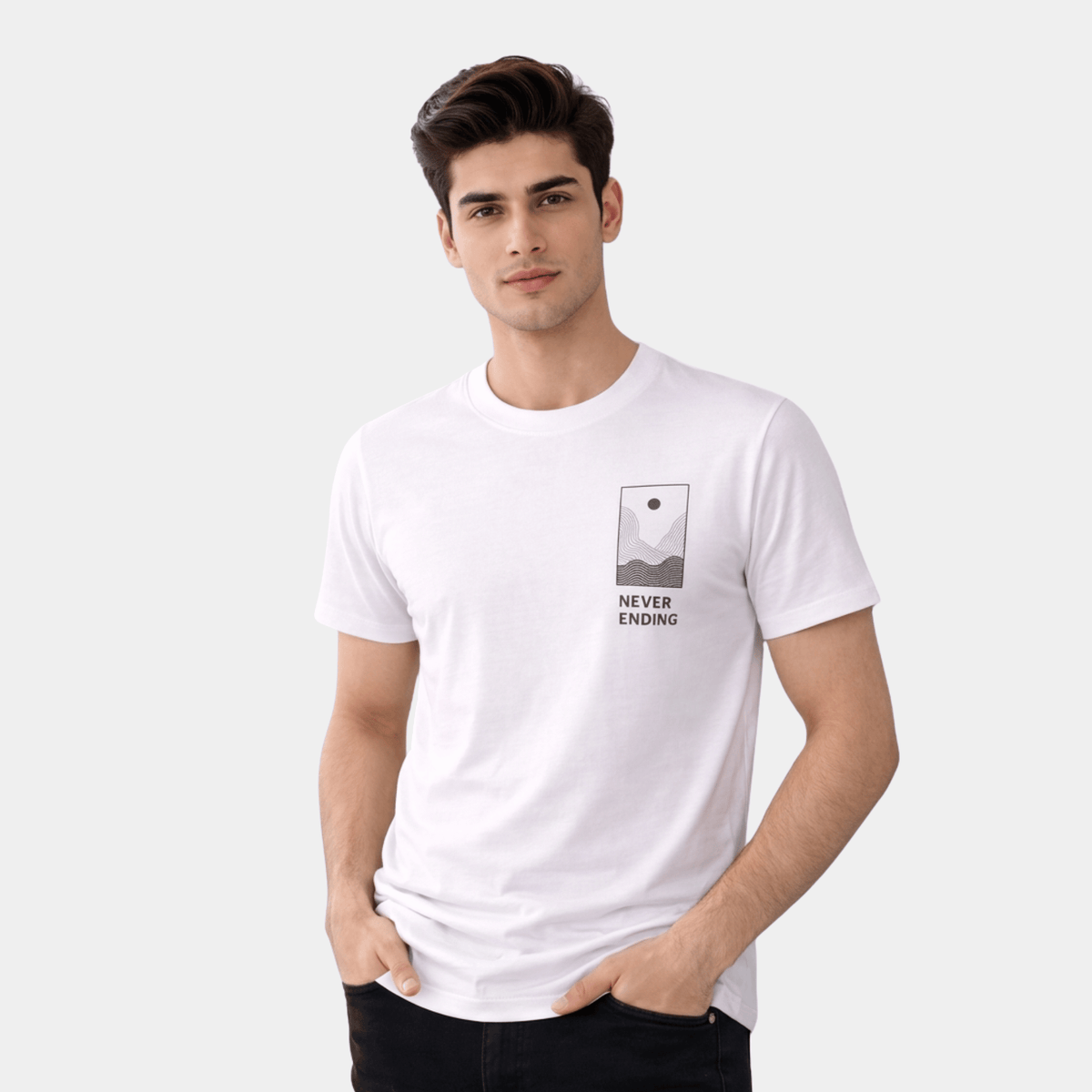 Never Ending Graphic T-Shirt: White